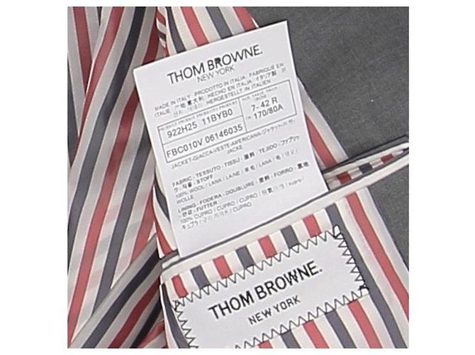 Thom Browne Kurzer Wollblazer Grau - Ansicht 5