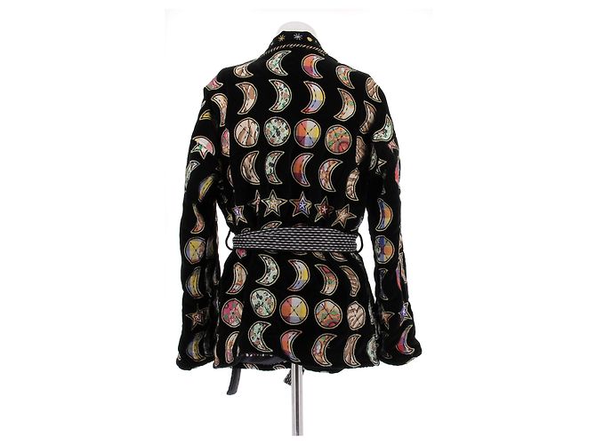 Autre Marque Kimono aus schwarzem Samt - Ansicht 2