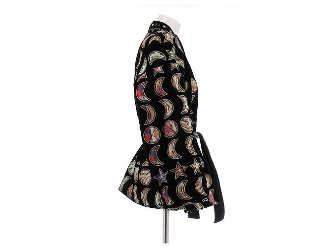 Autre Marque Kimono aus schwarzem Samt - Ansicht 3