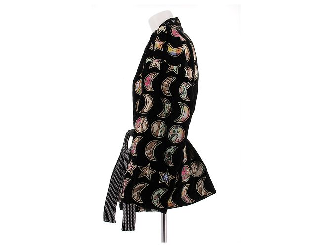 Autre Marque Kimono aus schwarzem Samt - Ansicht 4