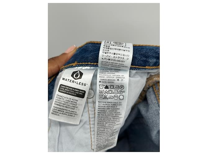 Vaqueros Levi's 501 straight azules de algodón Talla 26 - vista 4