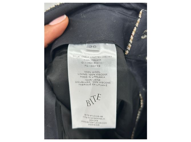 Autre Marque Pantalón estampado pata de gallo Castaño - vista 4