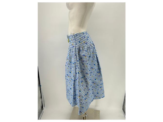 Autre Marque Falda de algodón floreada azul FOR LOVE AND LEMONS - vista 5