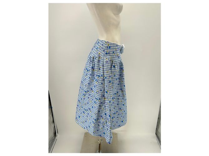 Autre Marque Falda de algodón floreada azul FOR LOVE AND LEMONS - vista 6