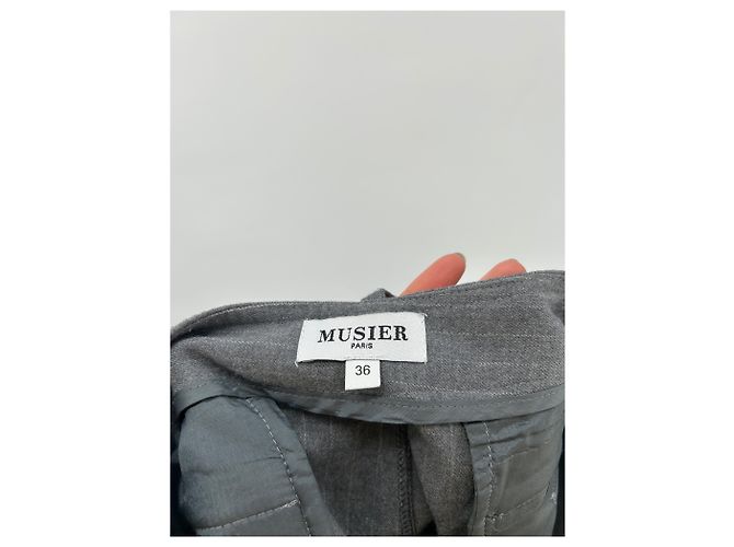 Autre Marque Pantalón gris con rayas - vista 3