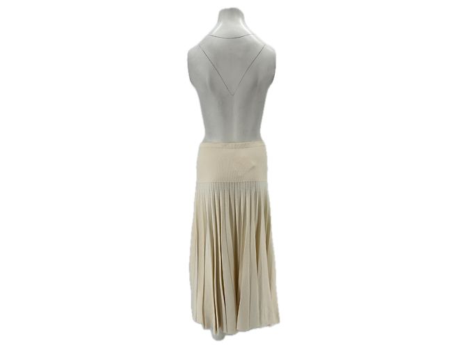 Eric Bompard Gonna lunga plissettata ecru Beige - vista 2
