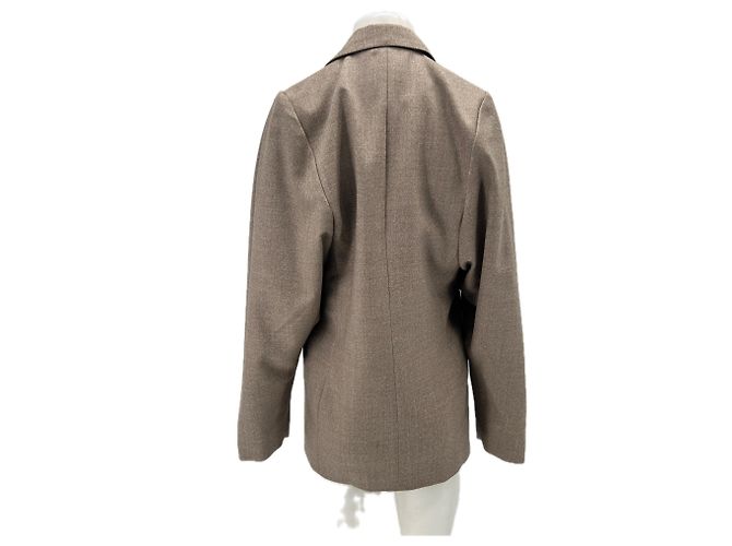 Autre Marque Conjunto de chaqueta y pantalones BITE beige de algodón talla 36 - vista 2