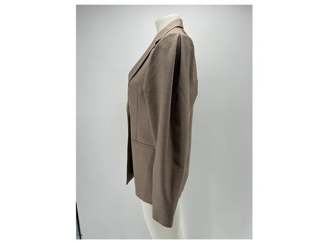Autre Marque Conjunto de chaqueta y pantalones BITE beige de algodón talla 36 - vista 3