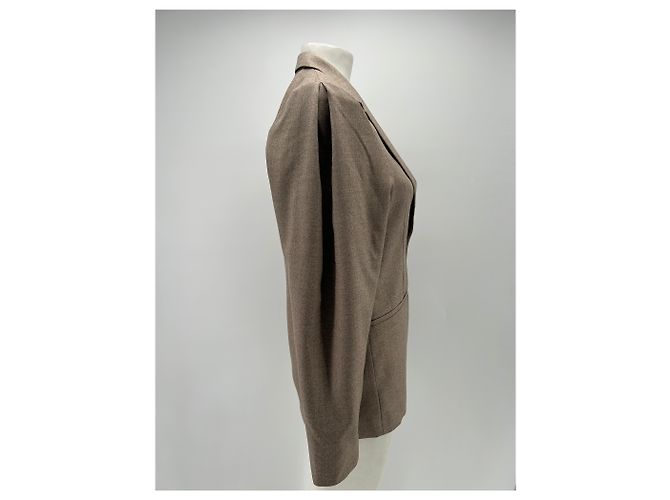 Autre Marque Conjunto de chaqueta y pantalones BITE beige de algodón talla 36 - vista 4