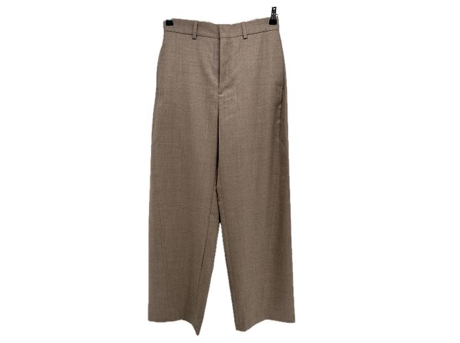 Autre Marque Conjunto de chaqueta y pantalones BITE beige de algodón talla 36 - vista 8