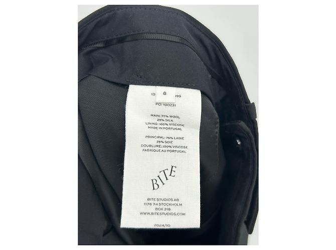 Autre Marque Schwarze Wollhose mit BITE-Plissee Größe 8 - Ansicht 4
