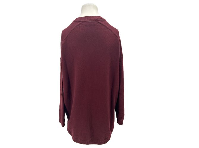 Autre Marque BITE Wollpullover in Bordeaux mit V-Ausschnitt - Ansicht 3