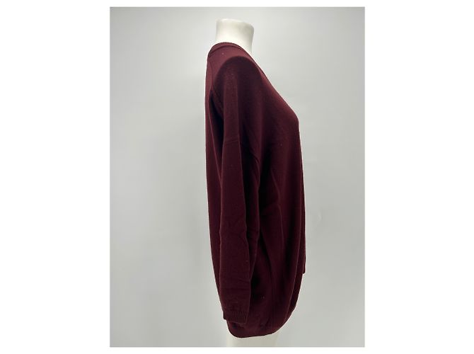 Autre Marque BITE Wollpullover in Bordeaux mit V-Ausschnitt - Ansicht 4