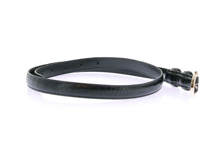 Autre Marque Gürtel aus Lackleder Schwarz - Ansicht 2