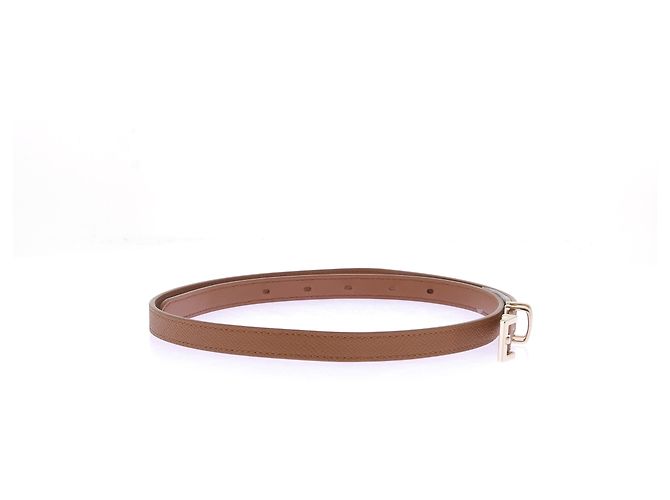 Autre Marque Cinturón de cuero camel Camello - vista 3