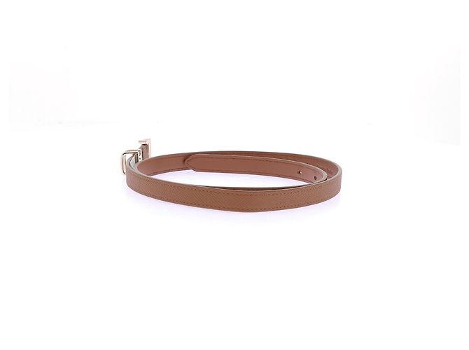 Autre Marque Cinturón de cuero camel Camello - vista 4