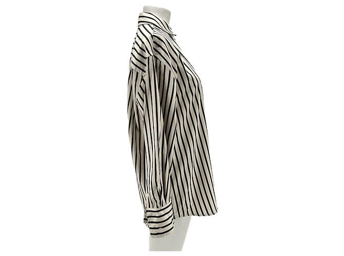 Camicia Anine Bing a righe a maniche lunghe bianca in cotone Bianco - vista 3