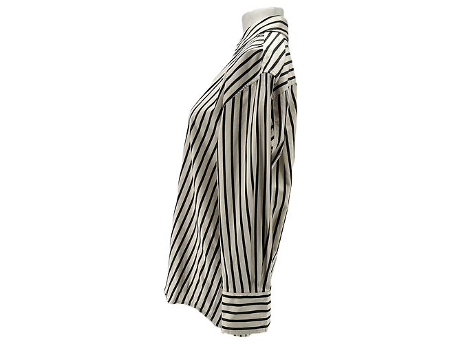 Camicia Anine Bing a righe a maniche lunghe bianca in cotone Bianco - vista 4