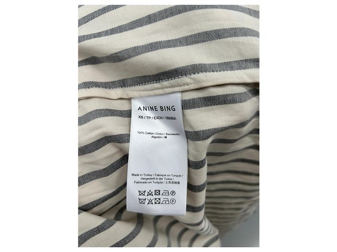 Camicia Anine Bing a righe a maniche lunghe bianca in cotone Bianco - vista 6