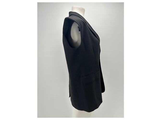 Giacca in lino nera Frame Denim S Nero - vista 4