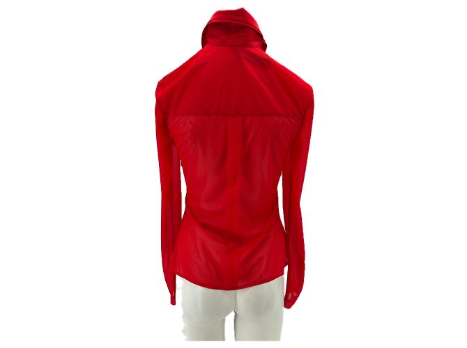 Autre Marque Camicia trasparente rossa Rosso - vista 2