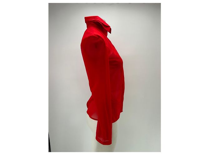 Autre Marque Camicia trasparente rossa Rosso - vista 3
