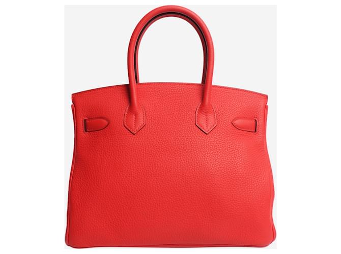 Hermès Borsa Birkin 30 rossa Rosso - vista 3