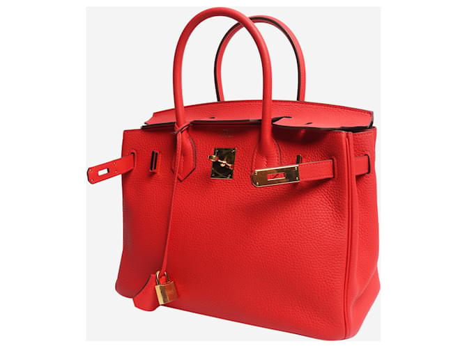 Hermès Borsa Birkin 30 rossa Rosso - vista 5