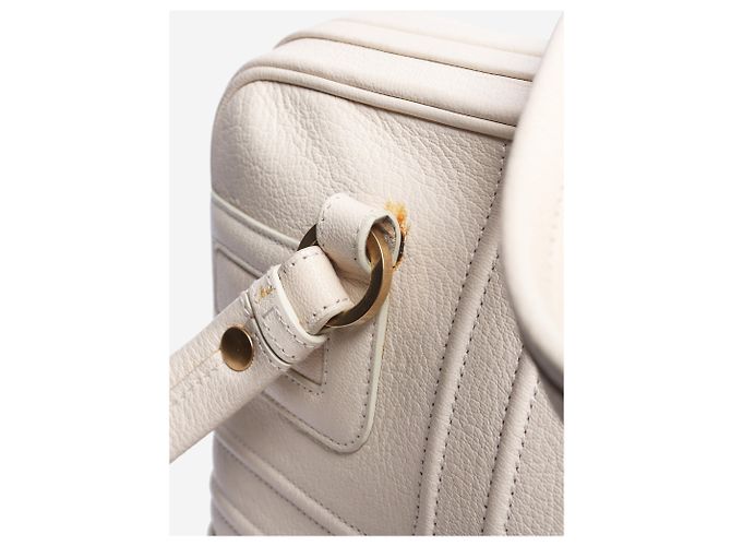 Smythson Bolsa de mão com alça superior em couro marfim Cru - vista 5