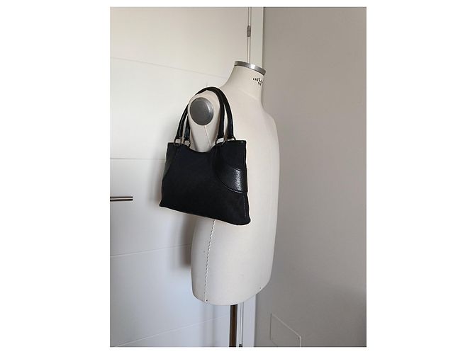 Borsa Gucci GG Supreme in tela nera Nero - vista 11