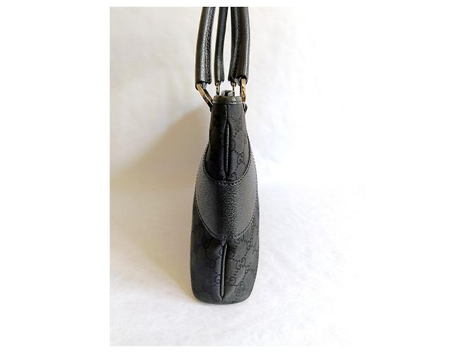 Borsa Gucci GG Supreme in tela nera Nero - vista 4