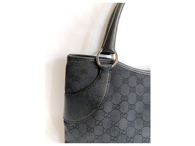 Borsa Gucci GG Supreme in tela nera Nero - vista 6