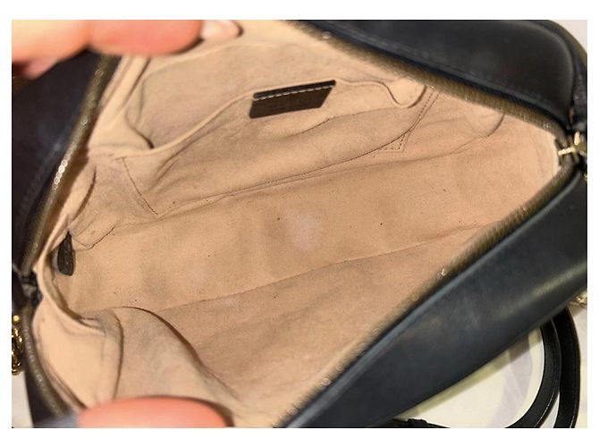 Borsa Gucci Marmont Camera Bag in pelle nera Nero - vista 9