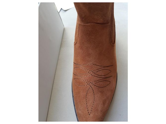 Botines Western de ante marrón La Fée Maraboutée Castaño - vista 2