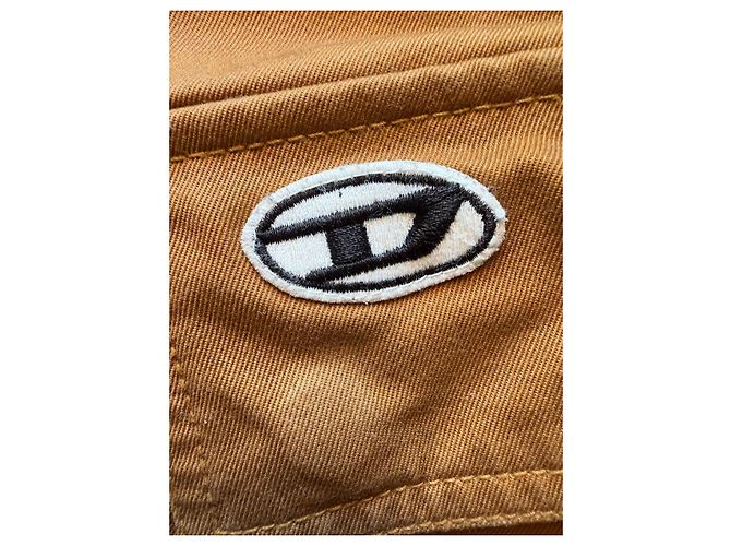 Diesel Pantaloni Cargo in Cotone Marroni Marrone - vista 3