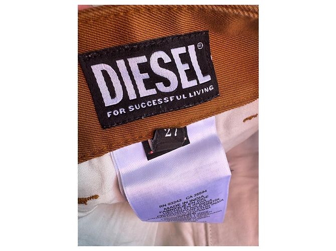 Diesel Pantaloni Cargo in Cotone Marroni Marrone - vista 8