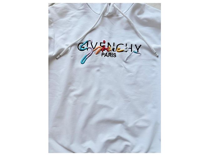 Givenchy Paris Moletom com Capuz em Algodão Branco Multicor - vista 3