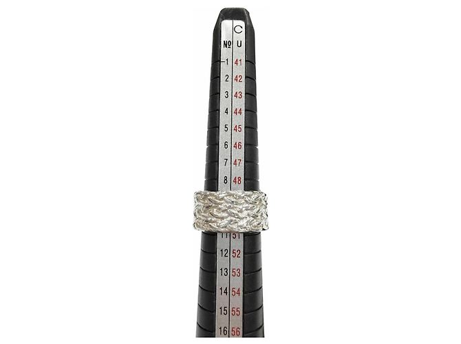 Ring Hermès Anello Hermes Vintage Diane Silver Band Argento - vista 7
