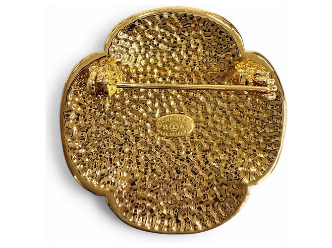 Spilla Chanel Vintage 1995 Coco Mark Flower D'oro - vista 3