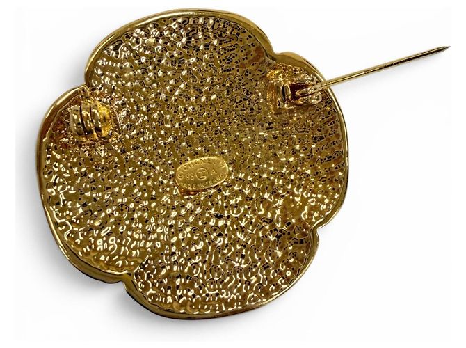 Spilla Chanel Vintage 1995 Coco Mark Flower D'oro - vista 4