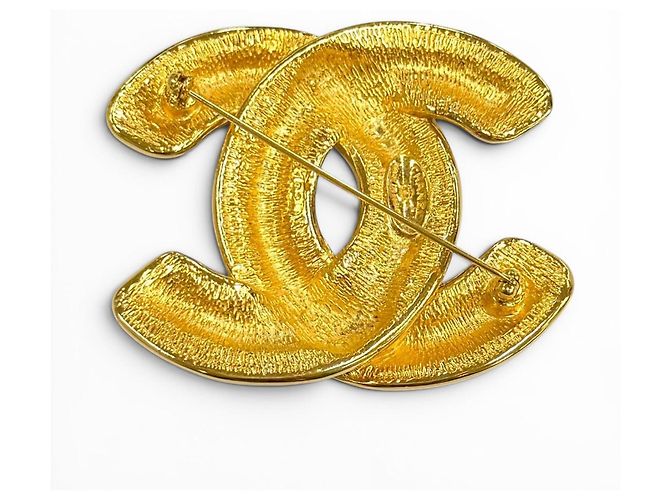 Timeless Spilla Chanel Vintage Coco Mark Matelassé D'oro - vista 2
