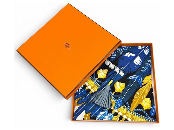 Pochette Hermès 100% Seda Petit H Danse Pacifique Multicolor - vista 2