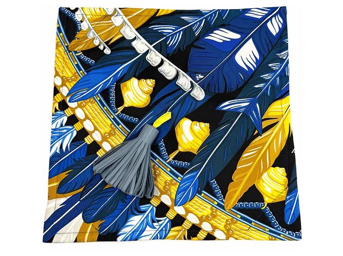 Pochette Hermès 100% Seda Petit H Danse Pacifique Multicolor - vista 8