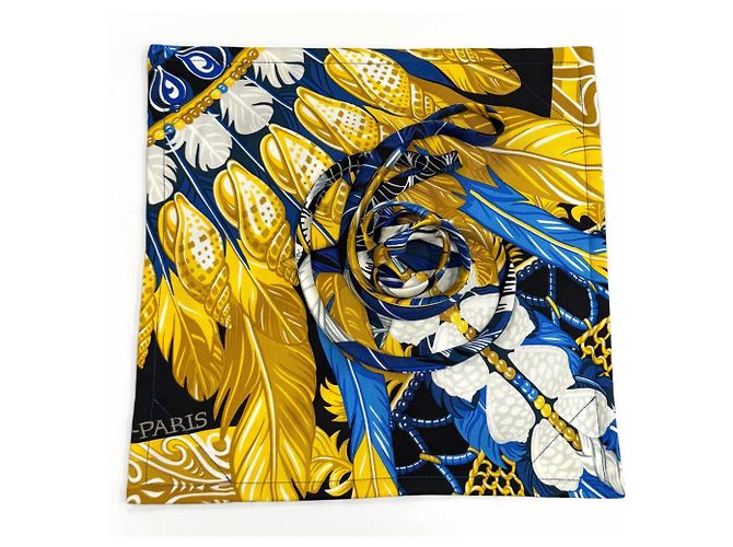 Pochette Hermès 100% Seda Petit H Danse Pacifique Multicolor - vista 9