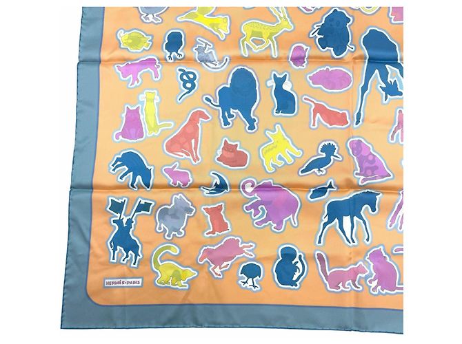 Hermès HERMES Carre Double Face 90 Silk Scarf Multicolore - vista 10