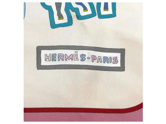 Hermès HERMES Carre Double Face 90 Silk Scarf Multicolore - vista 12