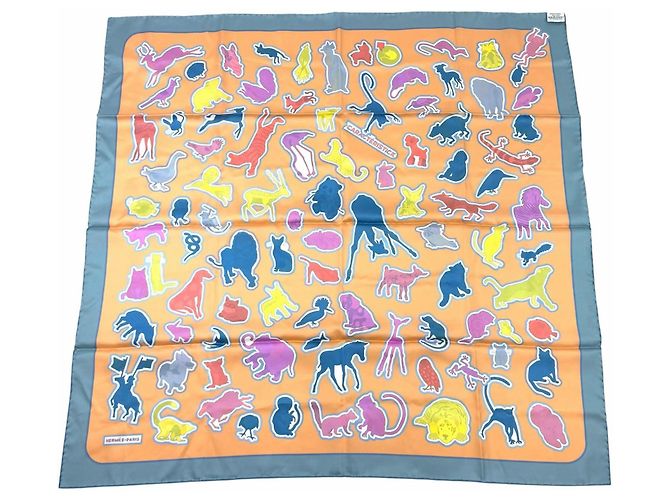 Hermès HERMES Carre Double Face 90 Silk Scarf Multicolore - vista 2