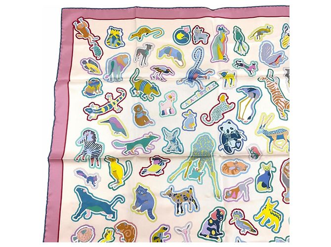Hermès HERMES Carre Double Face 90 Silk Scarf Multicolore - vista 3