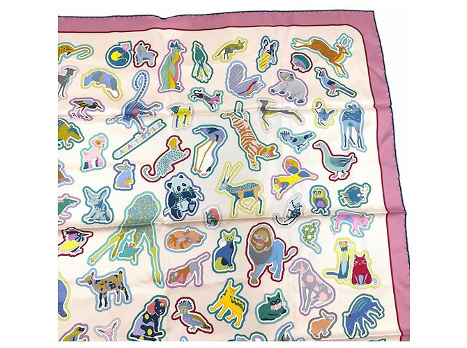 Hermès HERMES Carre Double Face 90 Silk Scarf Multicolore - vista 4