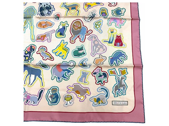 Hermès HERMES Carre Double Face 90 Silk Scarf Multicolore - vista 5